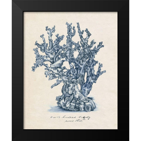 Sea Coral Study IV Black Modern Wood Framed Art Print by Wang, Melissa