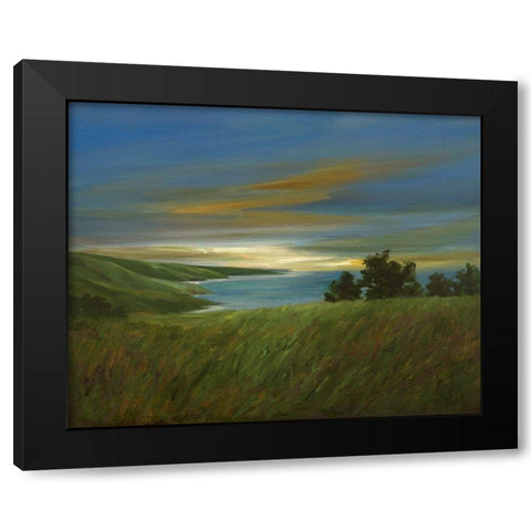 Sky at Dusk Black Modern Wood Framed Art Print with Double Matting by Finch, Sheila