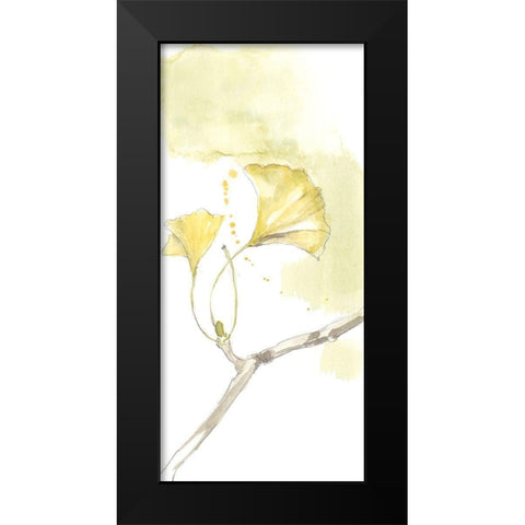Ginkgo Triptych I Black Modern Wood Framed Art Print by Goldberger, Jennifer