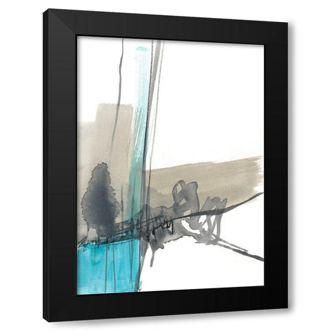 Kinetic Grid IX Black Modern Wood Framed Art Print by Goldberger, Jennifer