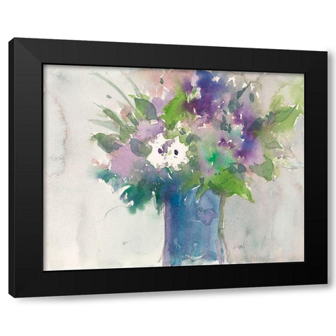 Center Piece II Black Modern Wood Framed Art Print with Double Matting by Dixon, Samuel