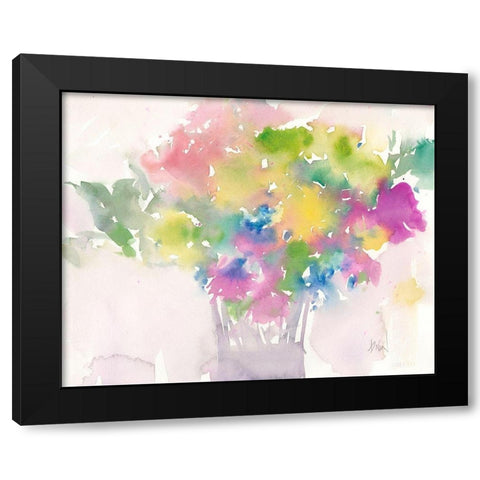 Floral Moment I Black Modern Wood Framed Art Print by Dixon, Samuel