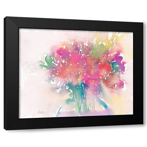 Floral Moment II Black Modern Wood Framed Art Print with Double Matting by Dixon, Samuel