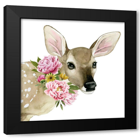 Deer Spring I Black Modern Wood Framed Art Print by Popp, Grace