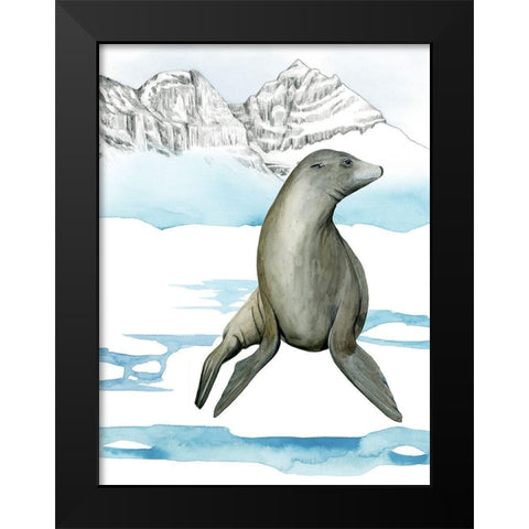 Arctic Animal IV Black Modern Wood Framed Art Print by Popp, Grace