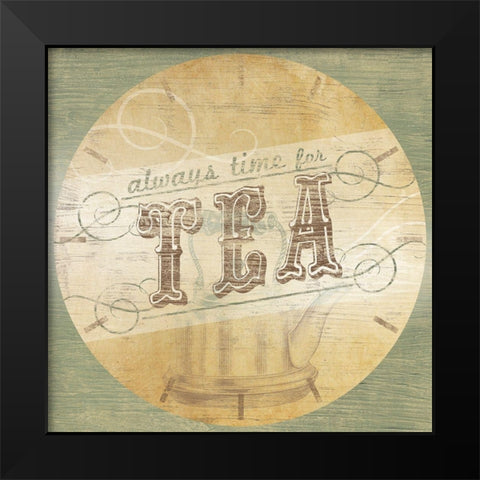 Beverage OClock II Black Modern Wood Framed Art Print by Vess, June Erica