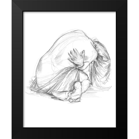Sitting Pose III Black Modern Wood Framed Art Print by Parker, Jennifer Paxton