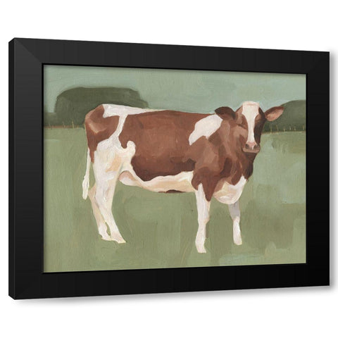 Bovine Field II Black Modern Wood Framed Art Print with Double Matting by Scarvey, Emma