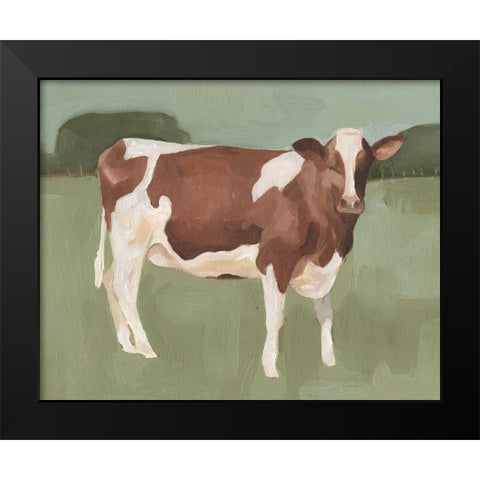 Bovine Field II Black Modern Wood Framed Art Print by Scarvey, Emma