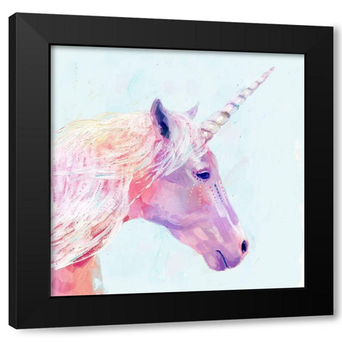 Mystic Unicorn I Black Modern Wood Framed Art Print by Borges, Victoria