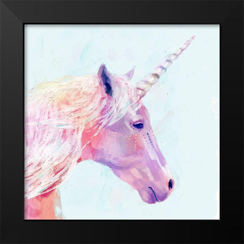Mystic Unicorn I Black Modern Wood Framed Art Print by Borges, Victoria