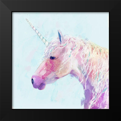 Mystic Unicorn II Black Modern Wood Framed Art Print by Borges, Victoria