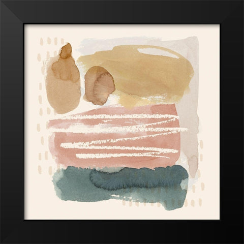 Ochre Echo I Black Modern Wood Framed Art Print by Popp, Grace