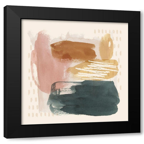 Ochre Echo IV Black Modern Wood Framed Art Print by Popp, Grace