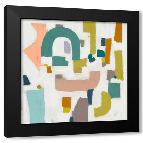 Convo I Black Modern Wood Framed Art Print with Double Matting by Zarris, Chariklia