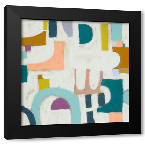 Convo II Black Modern Wood Framed Art Print with Double Matting by Zarris, Chariklia