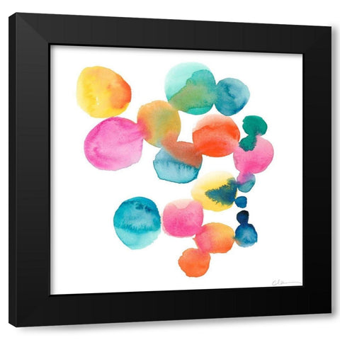 Jig IV Black Modern Wood Framed Art Print with Double Matting by Zarris, Chariklia