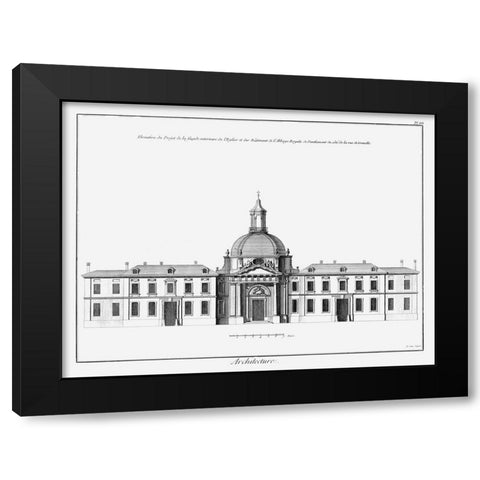 Architectural Elevation I Black Modern Wood Framed Art Print by Diderot, Denis