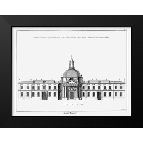Architectural Elevation I Black Modern Wood Framed Art Print by Diderot, Denis