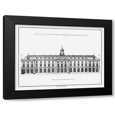 Architectural Elevation II Black Modern Wood Framed Art Print by Diderot, Denis