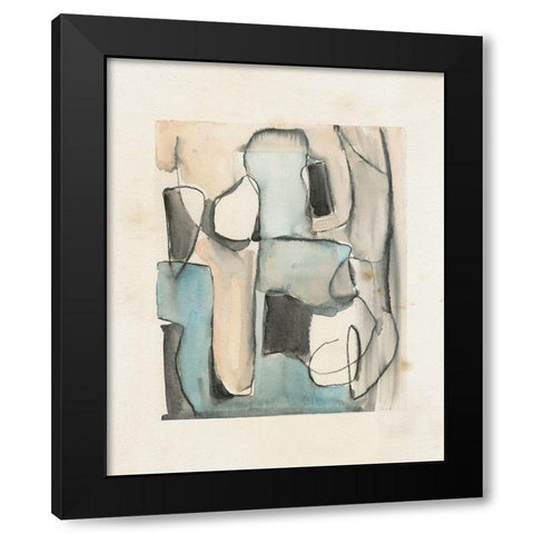 Subdued Abstract I Black Modern Wood Framed Art Print by Parker, Jennifer Paxton