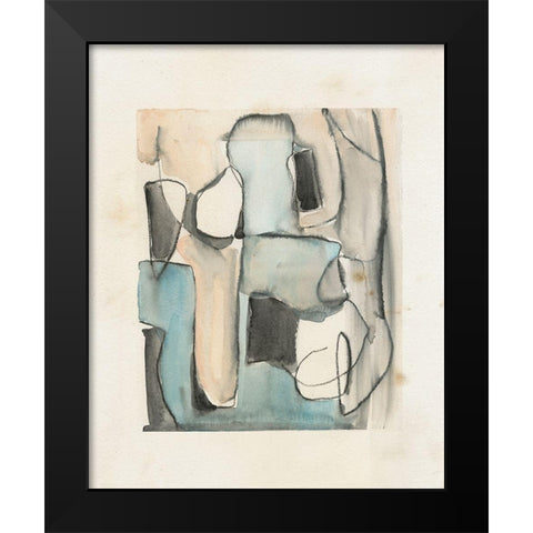 Subdued Abstract I Black Modern Wood Framed Art Print by Parker, Jennifer Paxton