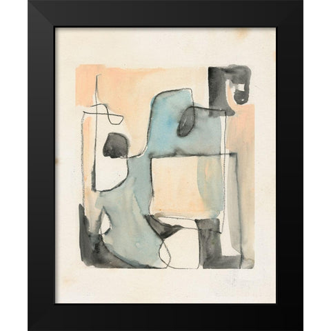 Subdued Abstract II Black Modern Wood Framed Art Print by Parker, Jennifer Paxton