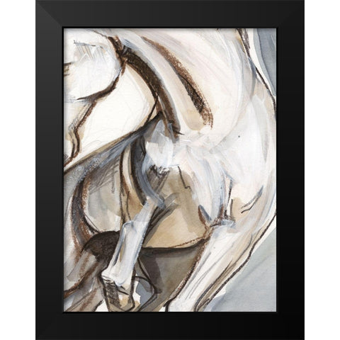 Horse Abstraction II Black Modern Wood Framed Art Print by Parker, Jennifer Paxton