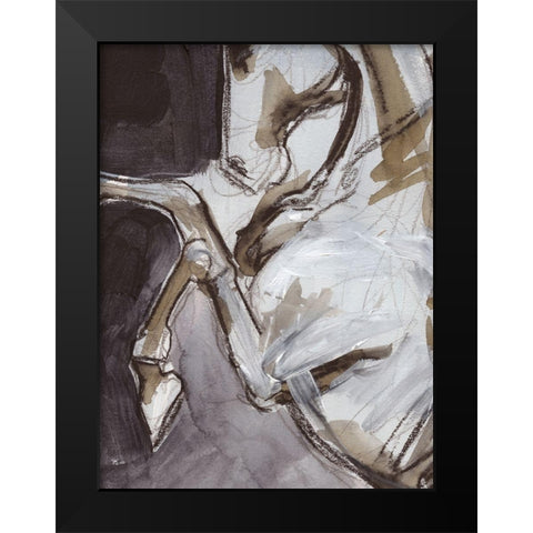 Horse Abstraction IV Black Modern Wood Framed Art Print by Parker, Jennifer Paxton