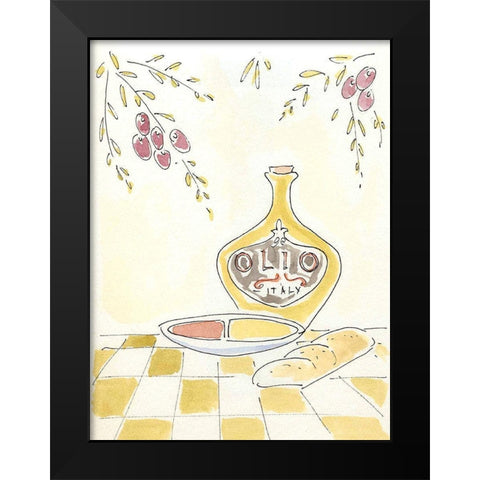Olio della Cucina I Black Modern Wood Framed Art Print by Paul, Alan