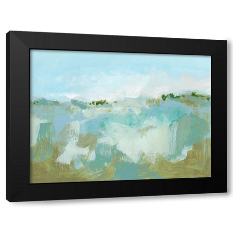 West Wind I Black Modern Wood Framed Art Print with Double Matting by Long, Christina