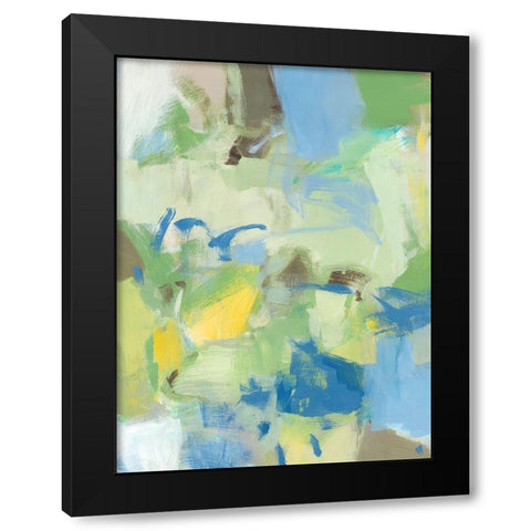 Jewels II Black Modern Wood Framed Art Print with Double Matting by Long, Christina