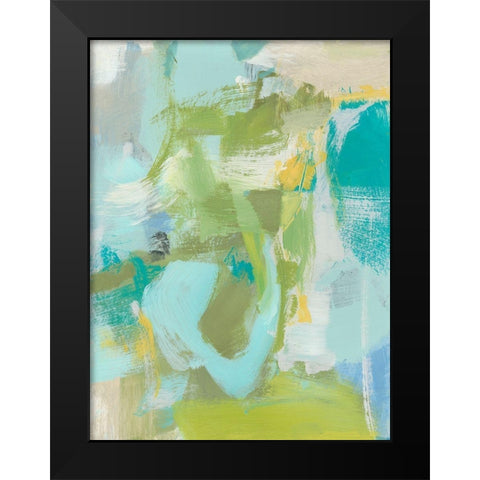 Sea Glass Abstraction I Black Modern Wood Framed Art Print by Long, Christina