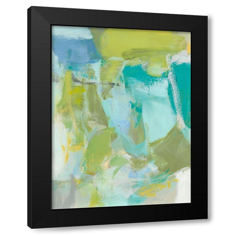Sea Glass Abstraction II Black Modern Wood Framed Art Print with Double Matting by Long, Christina