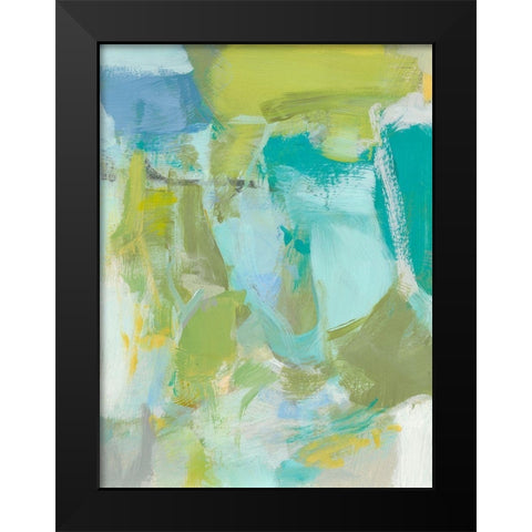 Sea Glass Abstraction II Black Modern Wood Framed Art Print by Long, Christina