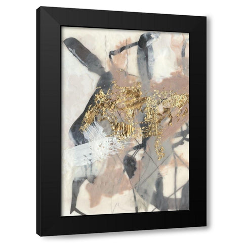 Golden Blush I Black Modern Wood Framed Art Print by Goldberger, Jennifer