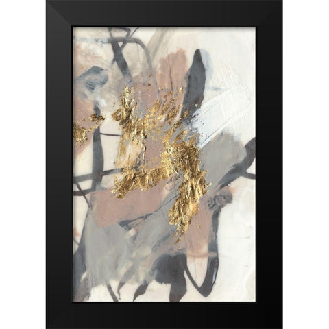 Golden Blush II Black Modern Wood Framed Art Print by Goldberger, Jennifer