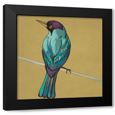 Winged Sketch I on Ochre Black Modern Wood Framed Art Print with Double Matting by Zarris, Chariklia