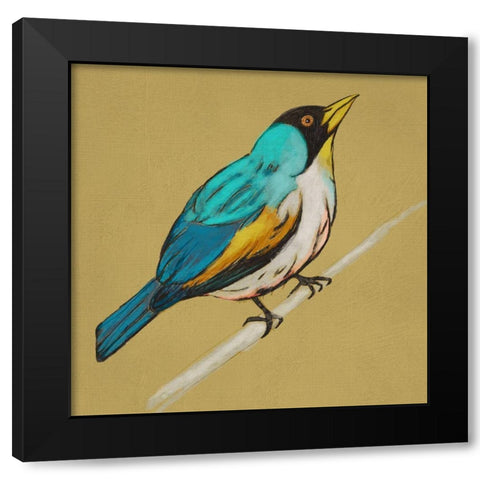 Winged Sketch II on Ochre Black Modern Wood Framed Art Print with Double Matting by Zarris, Chariklia