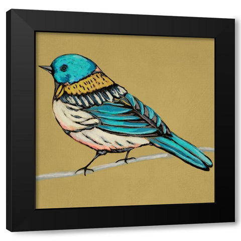 Winged Sketch III on Ochre Black Modern Wood Framed Art Print with Double Matting by Zarris, Chariklia