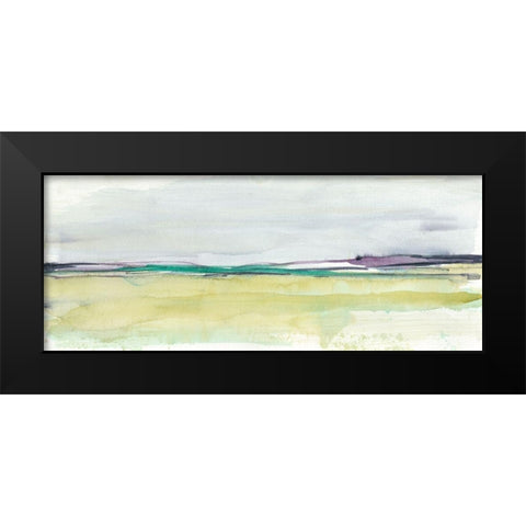 Amethyst and Emerald Horizon I Black Modern Wood Framed Art Print by Goldberger, Jennifer