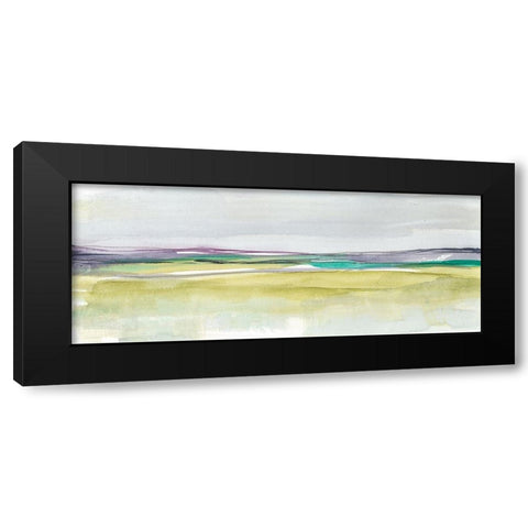 Amethyst and Emerald Horizon II Black Modern Wood Framed Art Print with Double Matting by Goldberger, Jennifer