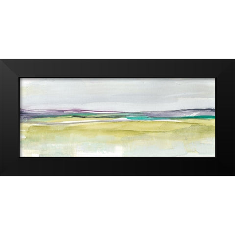 Amethyst and Emerald Horizon II Black Modern Wood Framed Art Print by Goldberger, Jennifer