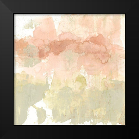 Dusty Blush and Olive I Black Modern Wood Framed Art Print by Goldberger, Jennifer
