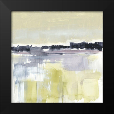 Violet and Olive Field I Black Modern Wood Framed Art Print by Goldberger, Jennifer