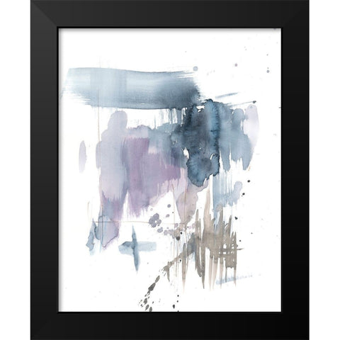 Violet and Paynes Splash I Black Modern Wood Framed Art Print by Goldberger, Jennifer