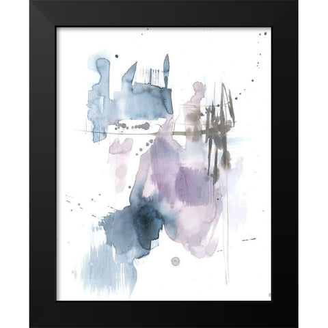Violet and Paynes Splash II Black Modern Wood Framed Art Print by Goldberger, Jennifer