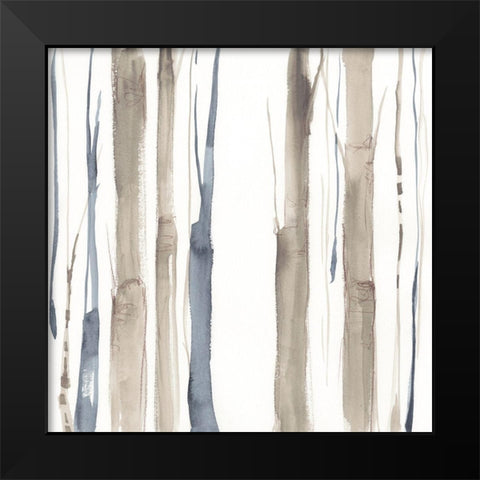 Duo Tone Trees II Black Modern Wood Framed Art Print by Goldberger, Jennifer