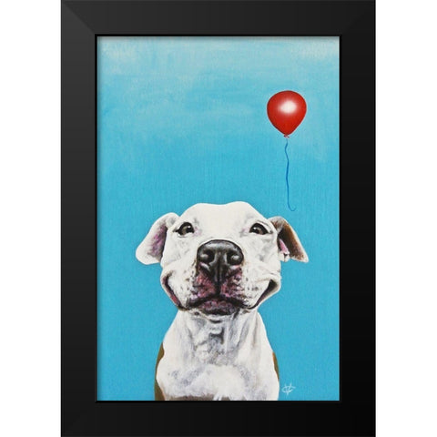 Party Dog V Black Modern Wood Framed Art Print by Coleman, Victoria