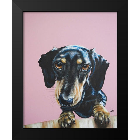 The Constant Visitor Black Modern Wood Framed Art Print by Coleman, Victoria